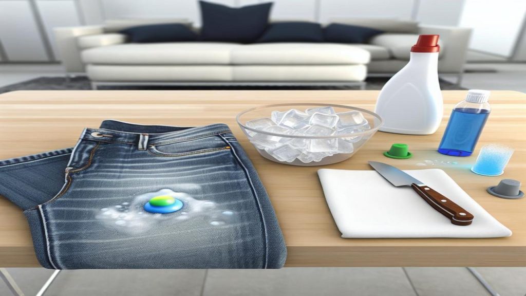 Jak usunąć gumę ze spodni?